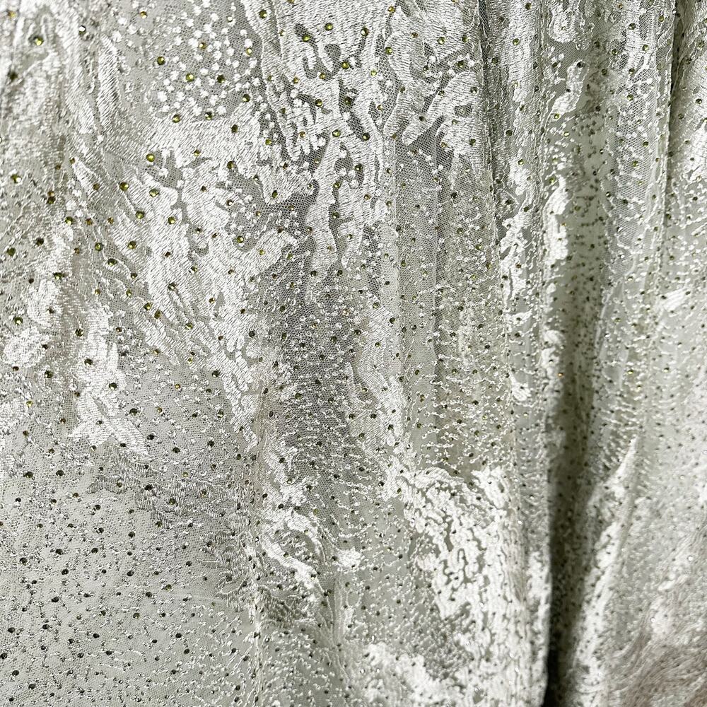 Mac Duggal 20310 Olive Green Embroidered Flutter Sleeve V Neck Gown 14 NEW $798 - Picture 8 of 14